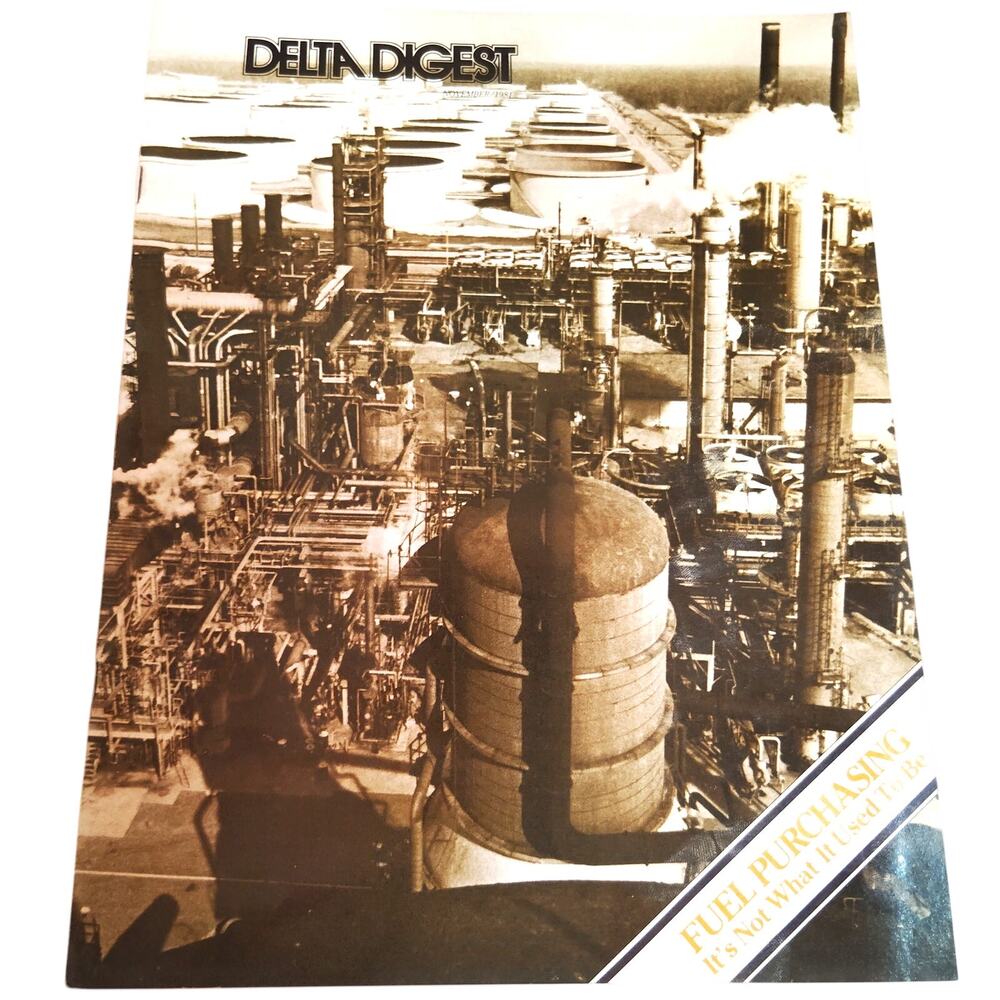 Delta Digest Magazine - November 1981 - Fuel Purchasing Article - Vintage